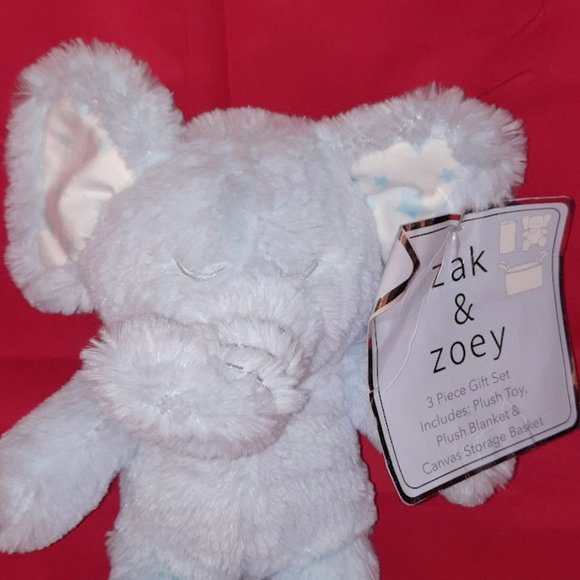 Zak & Zoey Blue Elephant With Stars Plush Toy - Picture 2 of 4